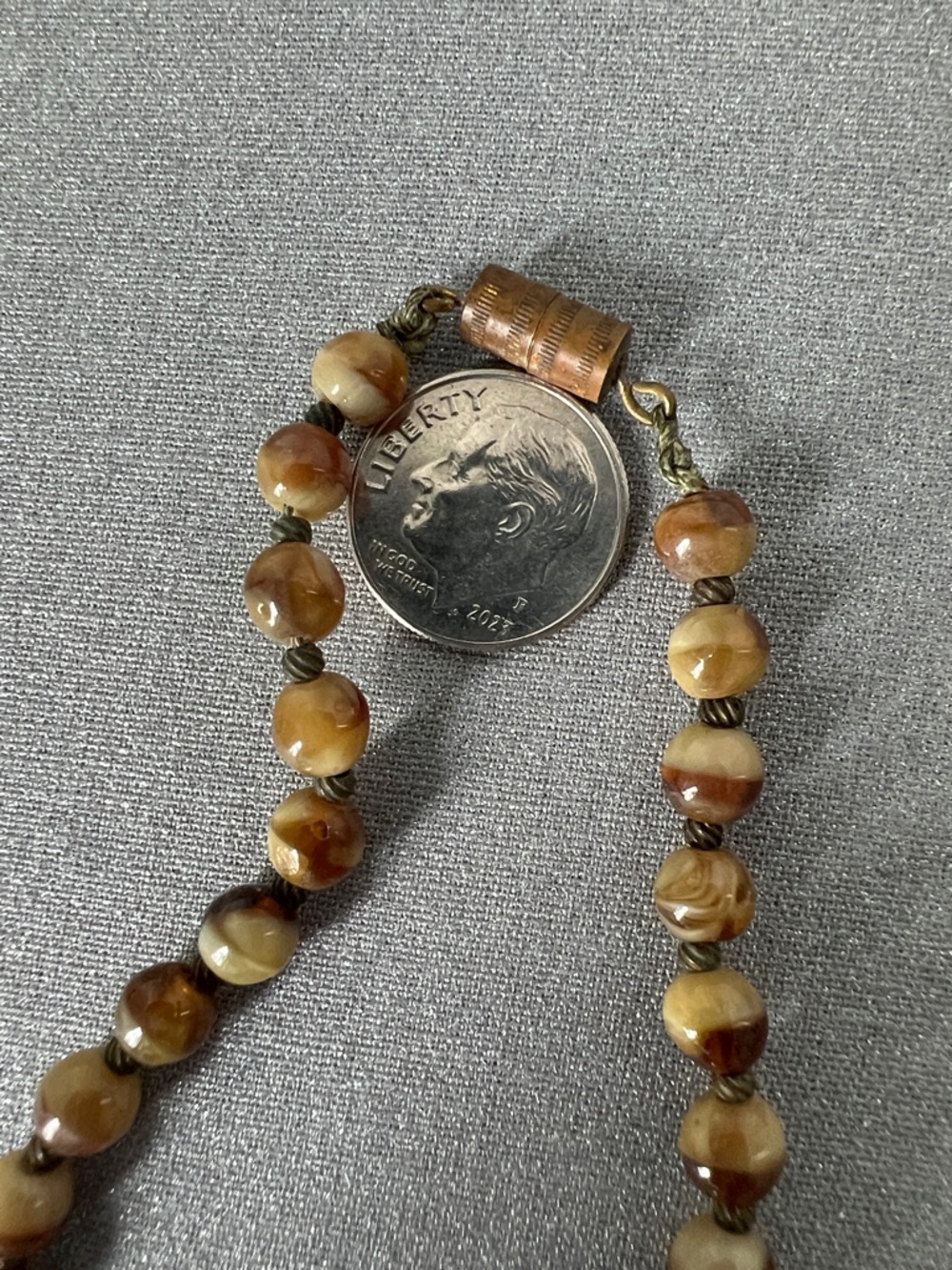 Brown Agate Bead 8.5” Necklace - Women Jewelry - Picture 7 of 12
